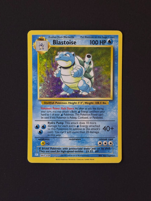 Blastoise 003/034 Trading Card Game Classic Holo